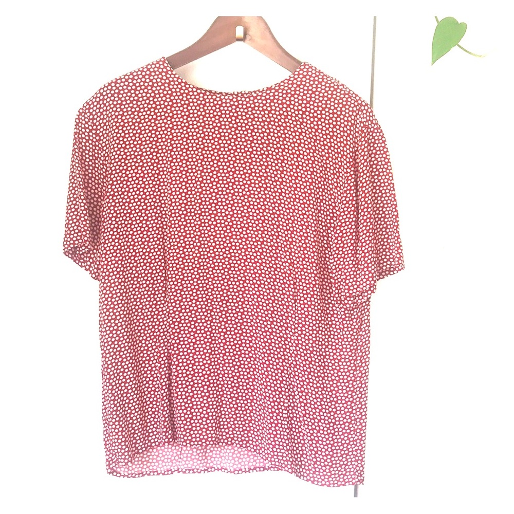 Vintage Red and White Polka Dot Blouse